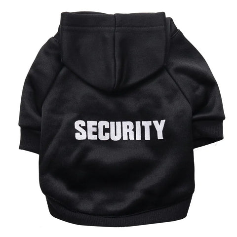 Security Dog Clothes Small Dog Hoodie Coat