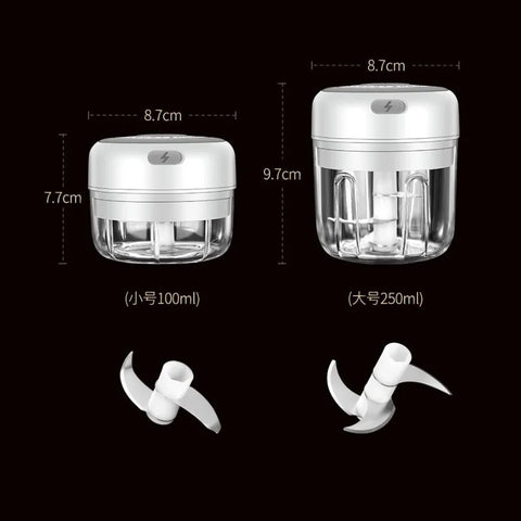 100/250ml Mini USB Wireless Electric Garlic Masher